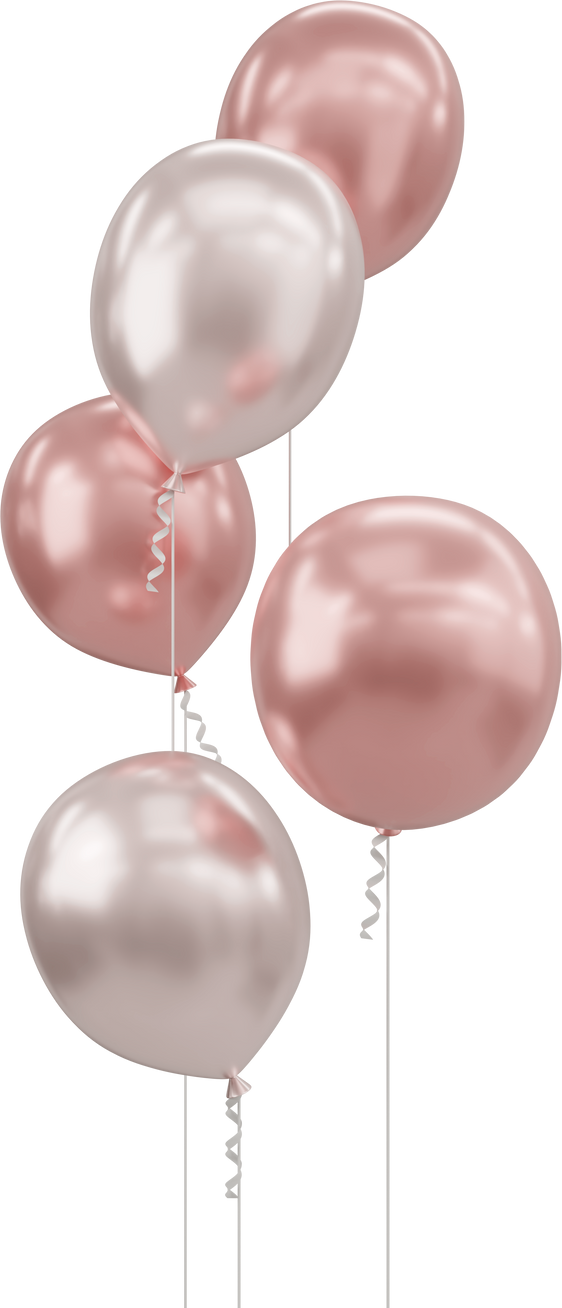 Pink and White Balloons